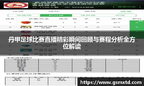 丹甲足球比赛直播精彩瞬间回顾与赛程分析全方位解读