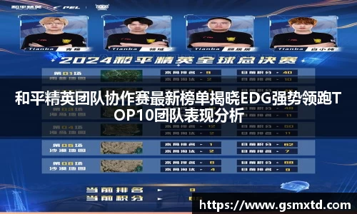 和平精英团队协作赛最新榜单揭晓EDG强势领跑TOP10团队表现分析