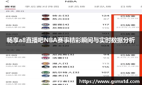 畅享a8直播吧NBA赛事精彩瞬间与实时数据分析
